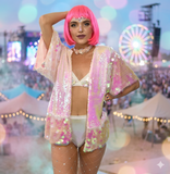 Short Pink Kimono