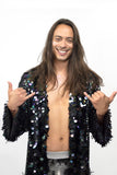 Black Sequin Kimono