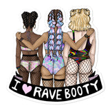 I Love Rave Booty Vinyl Sticker